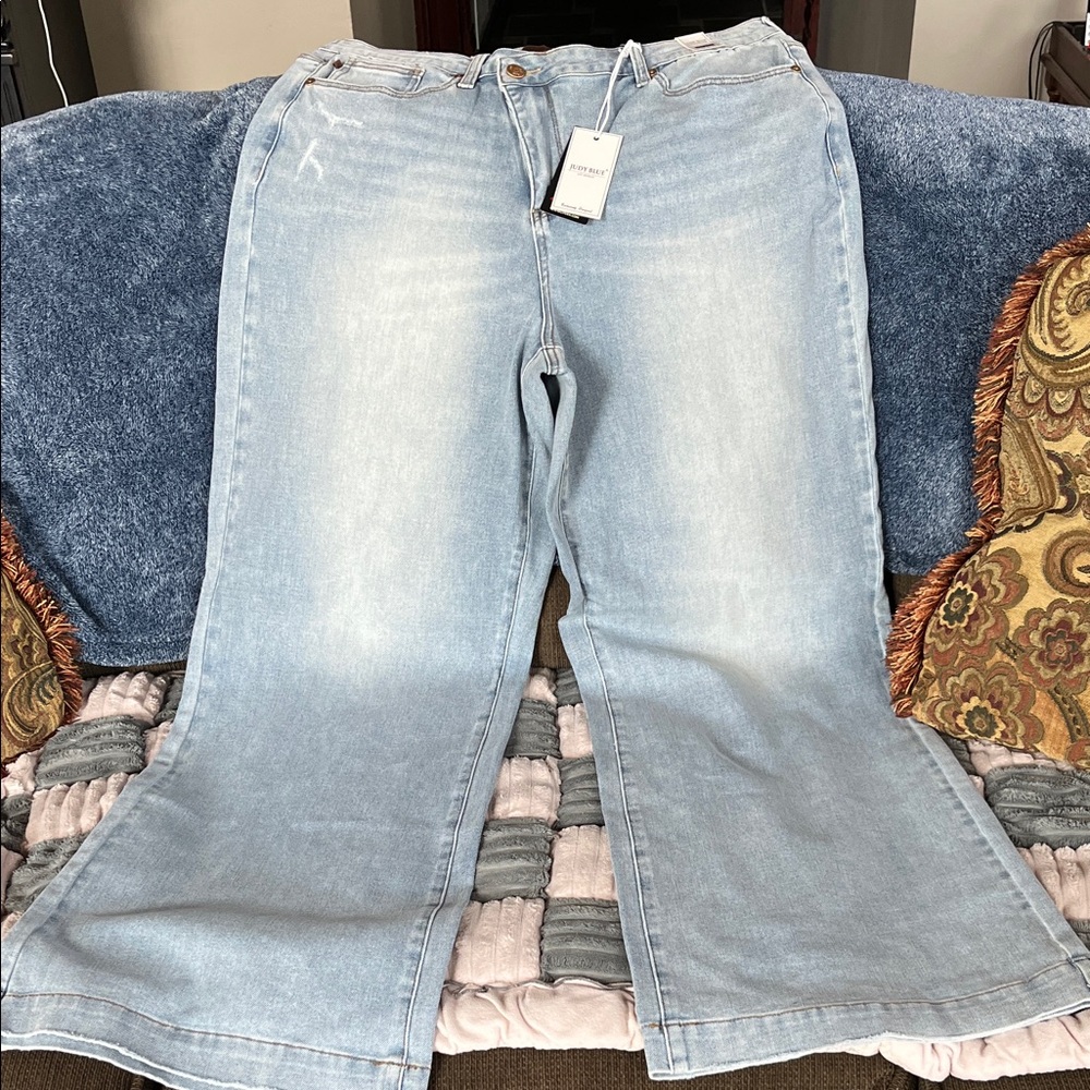 Judy Blue Pale Blue High Waist retro wide 18W JUST BOUGHT NWT